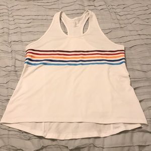 Tory Burch Sport rainbow stripe tank top